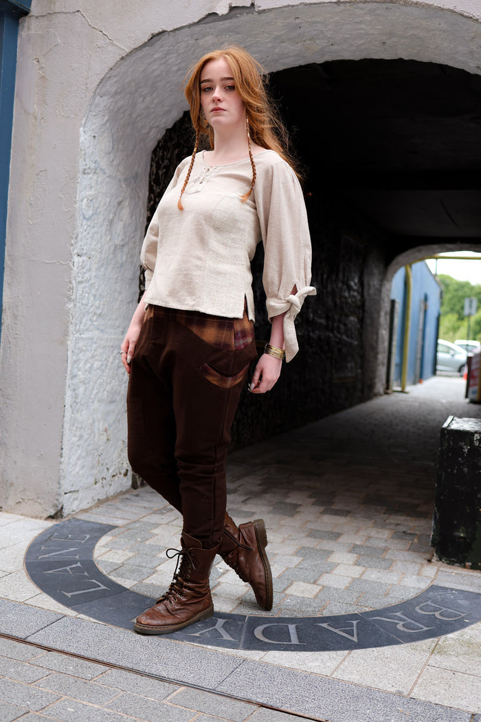 Brown Low Rider Trousers
