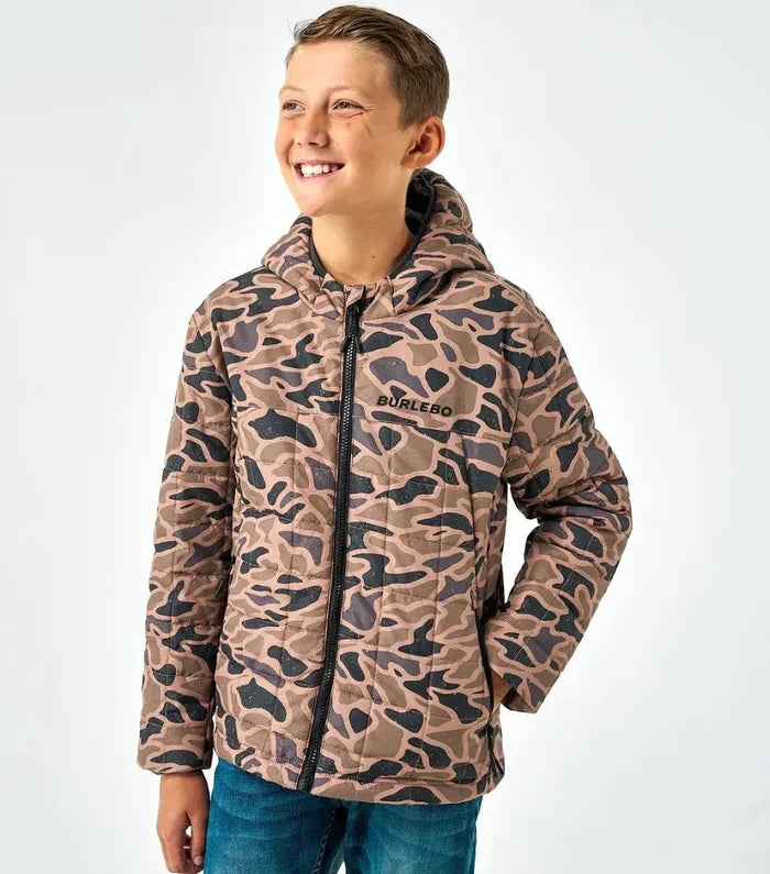 Burlebo Kids Puffer Jacket - Gauge Camo
