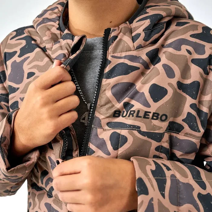 Burlebo Kids Puffer Jacket - Gauge Camo
