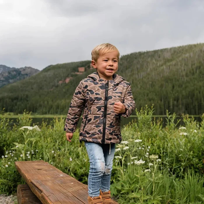 Burlebo Kids Puffer Jacket - Gauge Camo