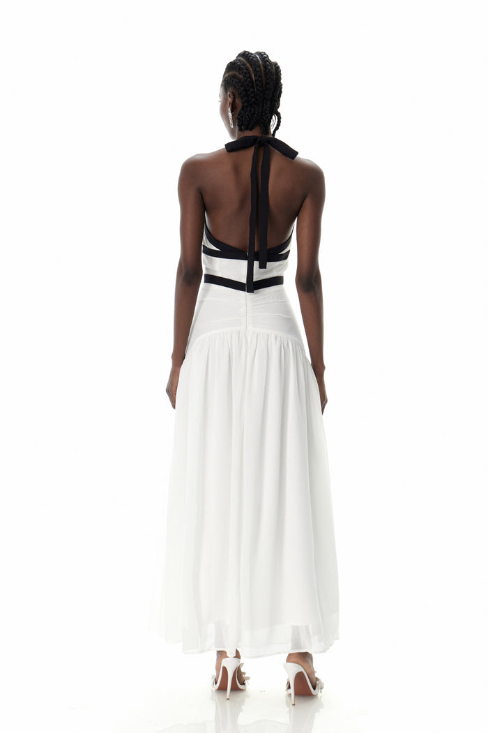 Calixte Plunge Bow Maxi Dress