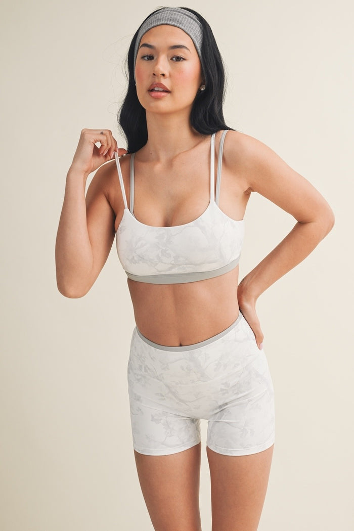 Camo Print Double Layered Sports Bra