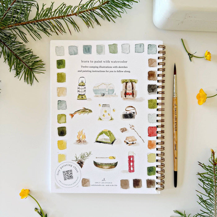 Camping watercolor workbook - Adored A Lovely Boutique