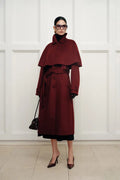 Cape Trench Coat in Cashmere Wool Double-Face