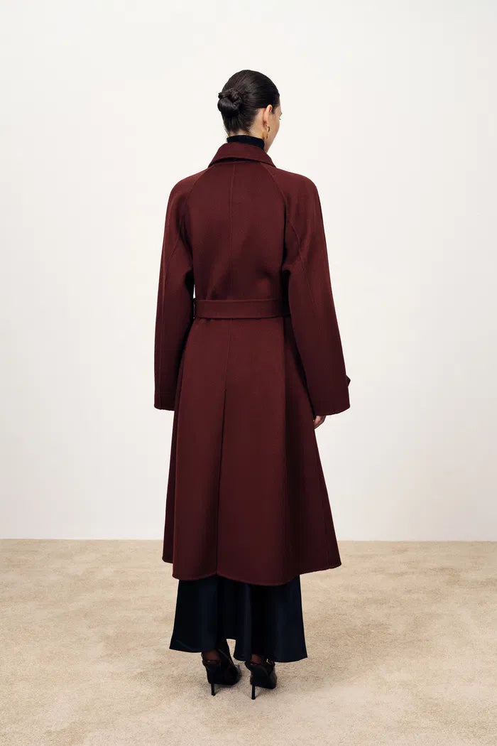 Cape Trench Coat in Cashmere Wool Double-Face