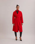 Cashmere Trench Coat with Large Notch Lapel