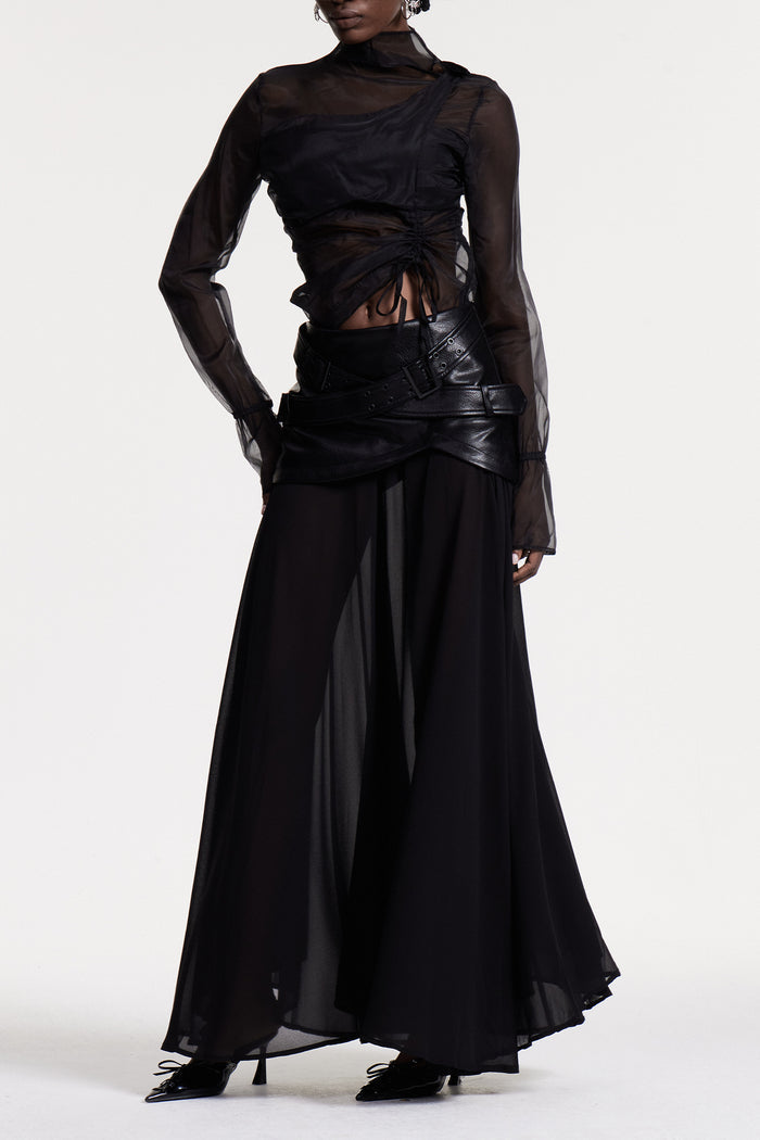 Christina Deconstruct Mesh Maxi Skirt
