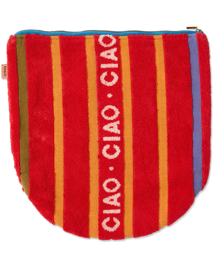 Ciao Stripe Terry Beach Carry All Pouch