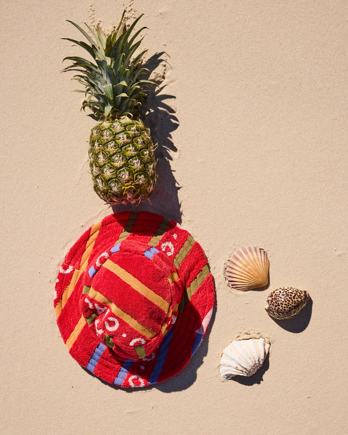 Ciao Stripe Terry Beach Hat
