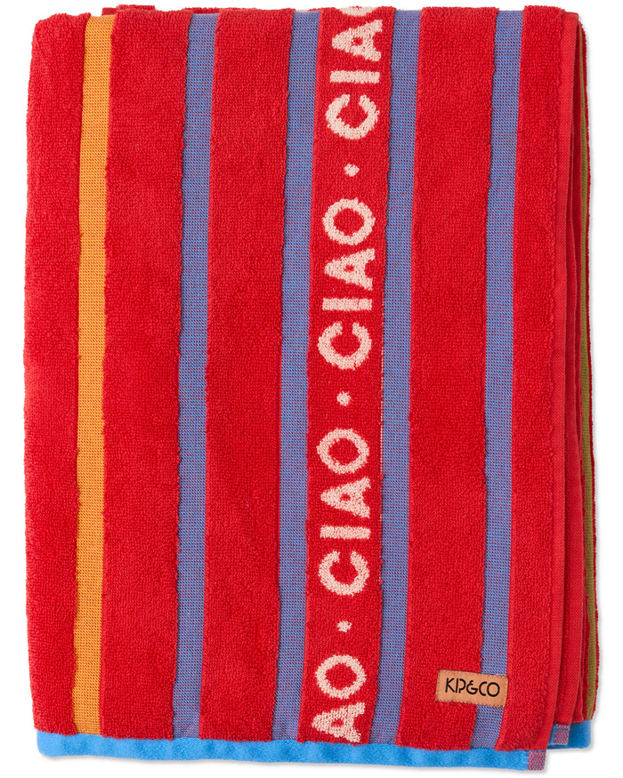 Ciao Stripe Terry Beach Towel