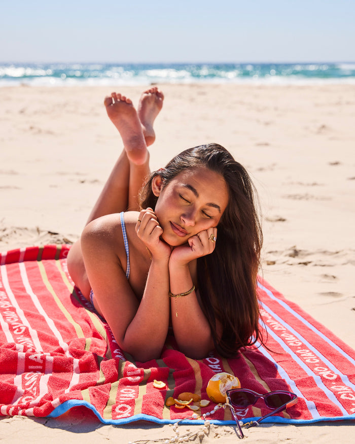 Ciao Stripe Terry Beach Towel