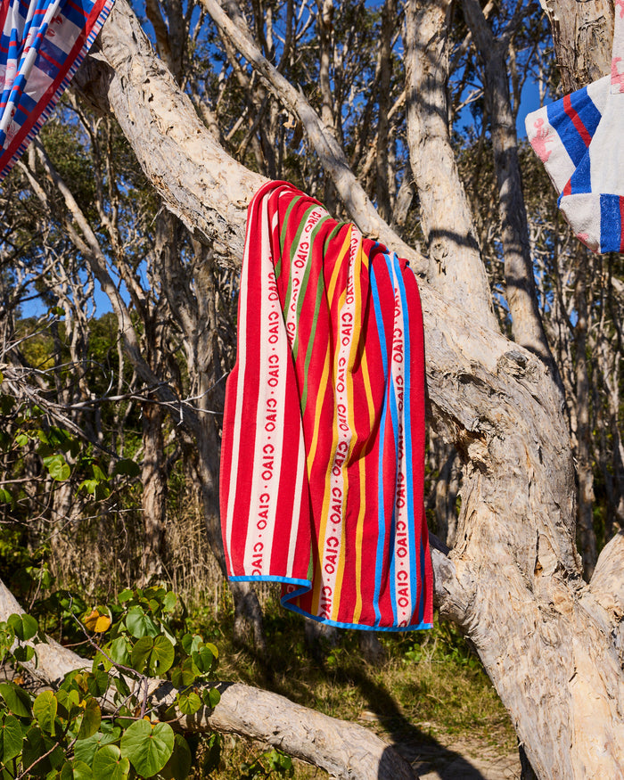 Ciao Stripe Terry Beach Towel