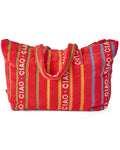 Ciao Stripe Terry Oversized Beach Bag