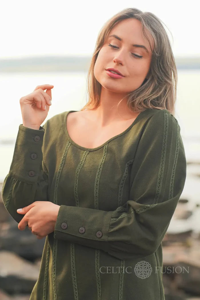 Celtic Fusion Design, Irish-designed folklore-inspired clothing created with a focus on sustainability, natural textures, and