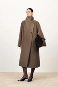 Classic Wrap Coat in Alpaca Wool Blend