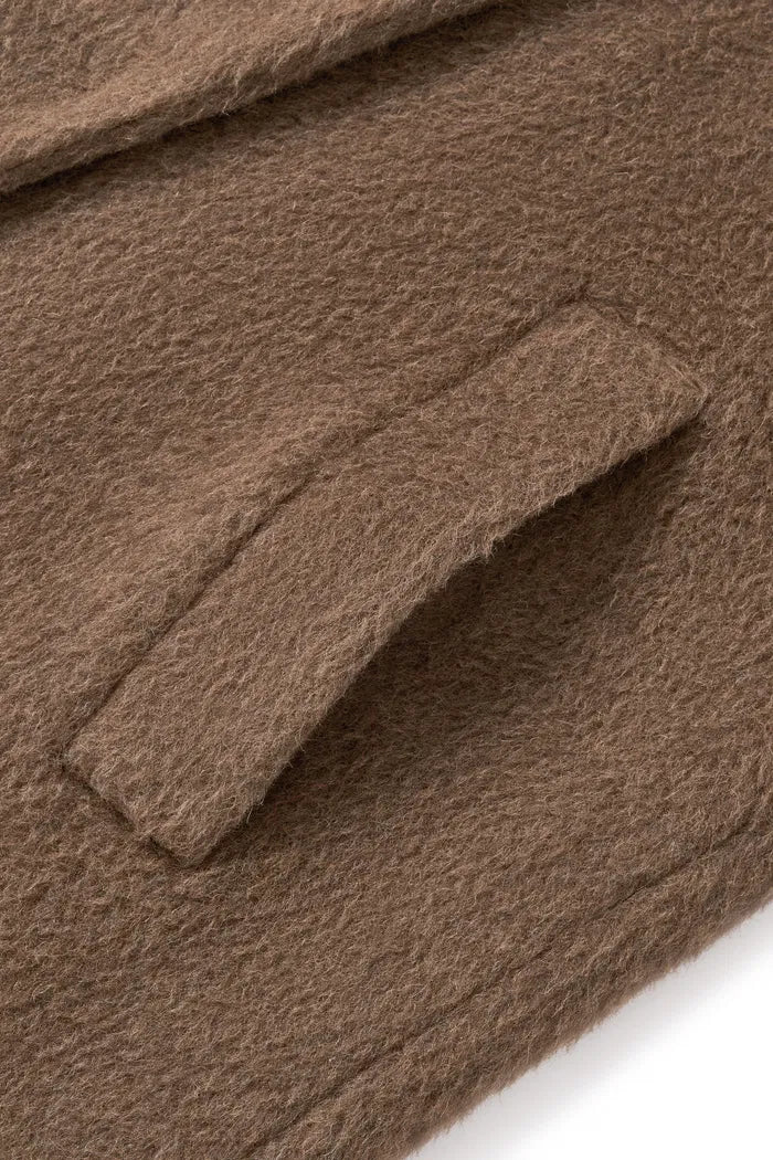 Classic Wrap Coat in Alpaca Wool Blend