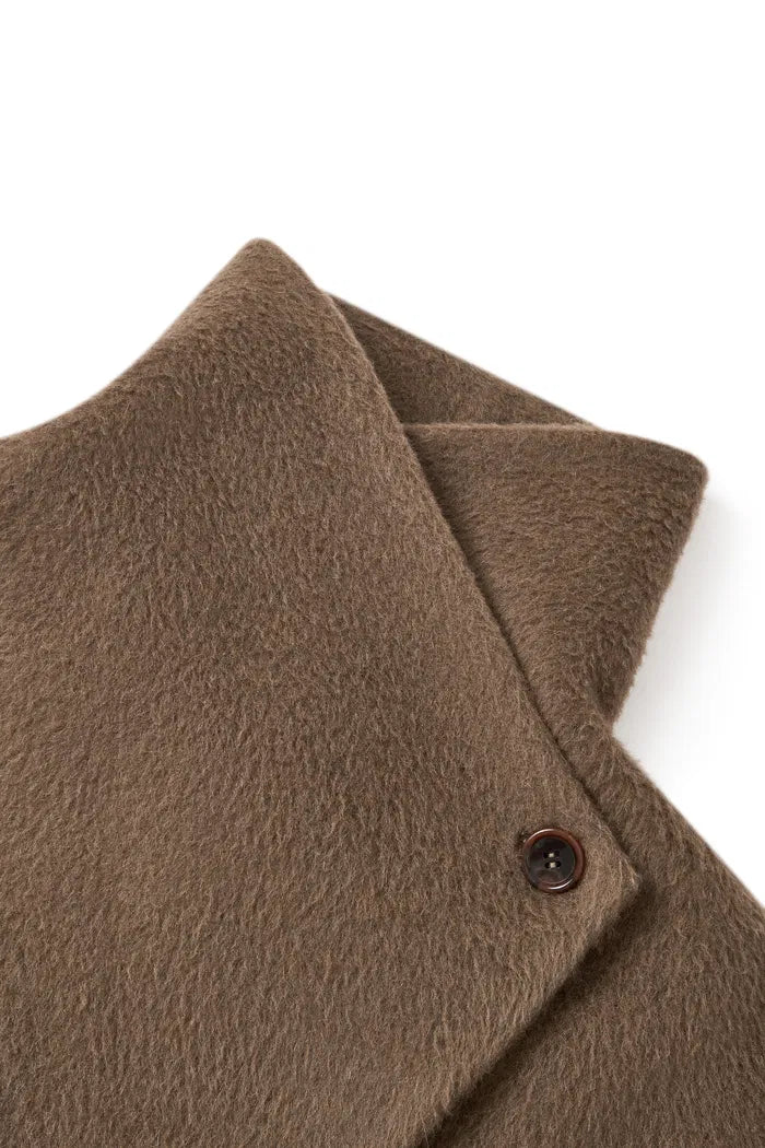 Classic Wrap Coat in Alpaca Wool Blend