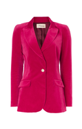 Clove Velvet Jacket - Hot Pink