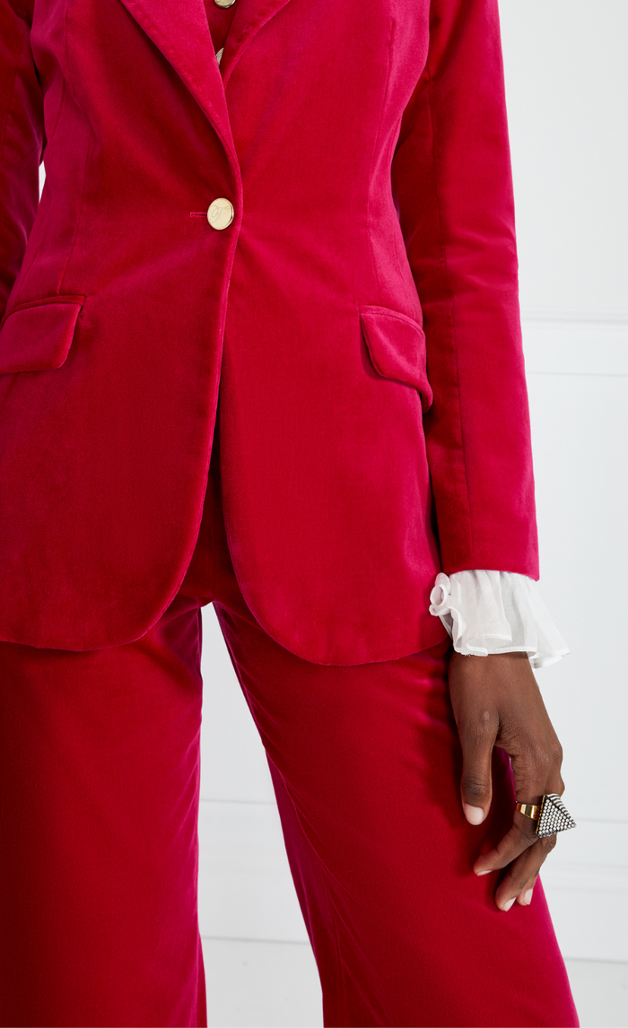 Clove Velvet Jacket - Hot Pink