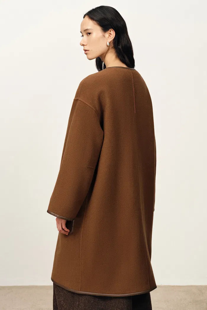 Coat in Double-Face Cashmere Wool