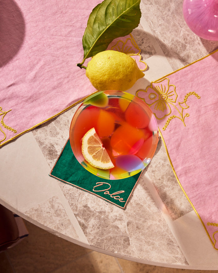 Cocktail Hour Embroidered 6P Cocktail Napkin Set