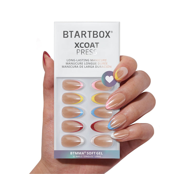 Colorful French Tip Press-On Nails