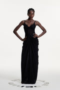 Constance Lace Ruch Maxi Dress