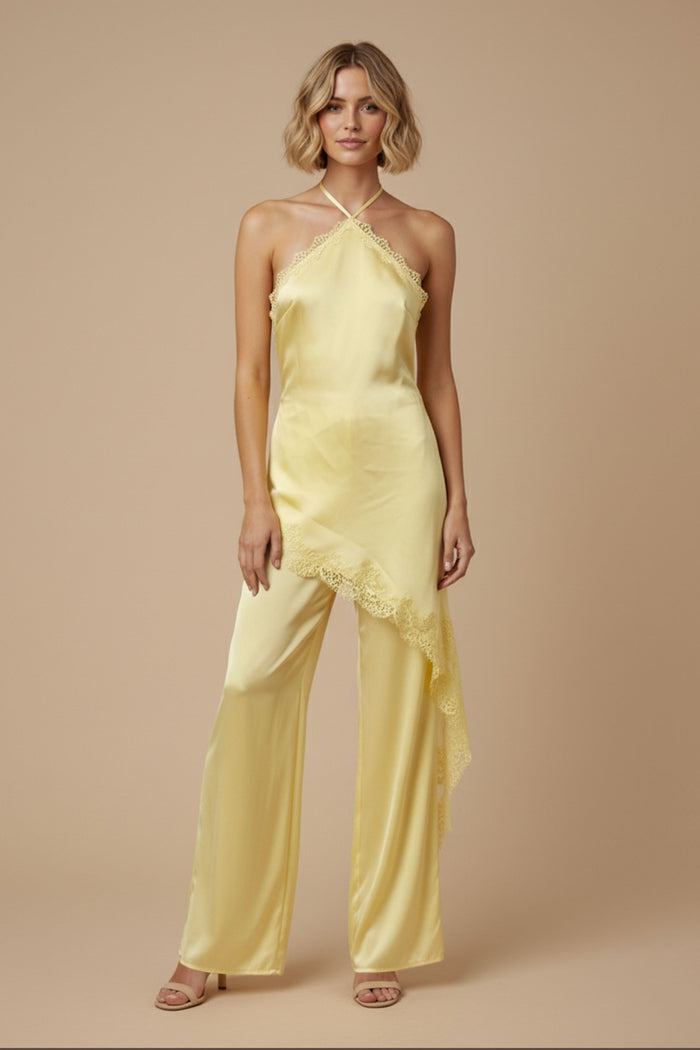 Cora Satin Lace Jumpsuit