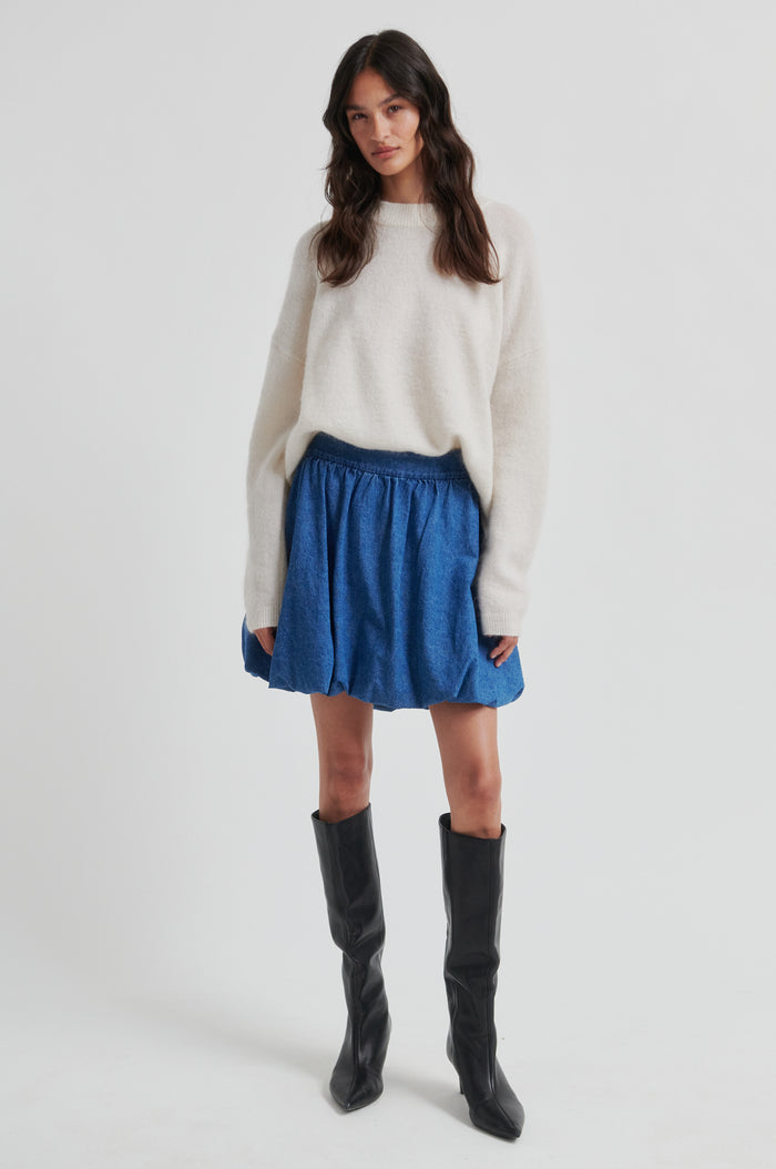 Cornelia Denim Mini Balloon Skirt