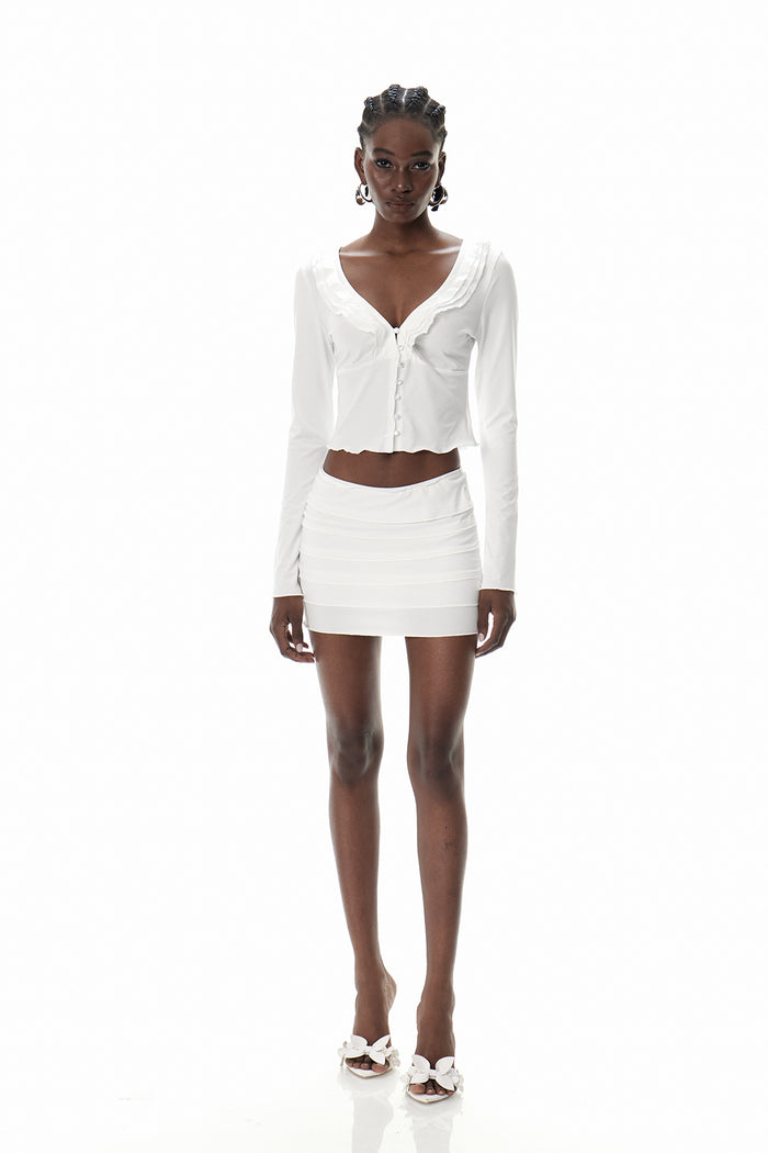 Covadonga Ruffle Plunge Skirt Set