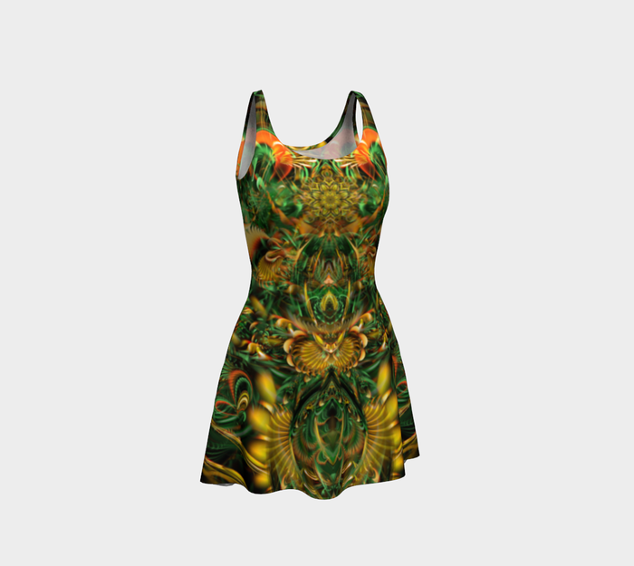 Cracking the Seed Fitted Flare Dress