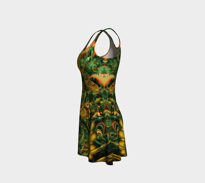 Cracking the Seed Fitted Flare Dress