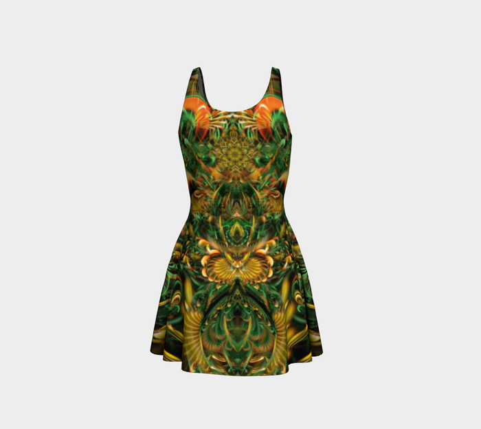 Cracking the Seed Fitted Flare Dress