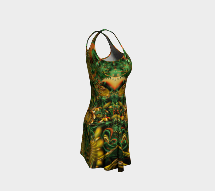 Cracking the Seed Fitted Flare Dress
