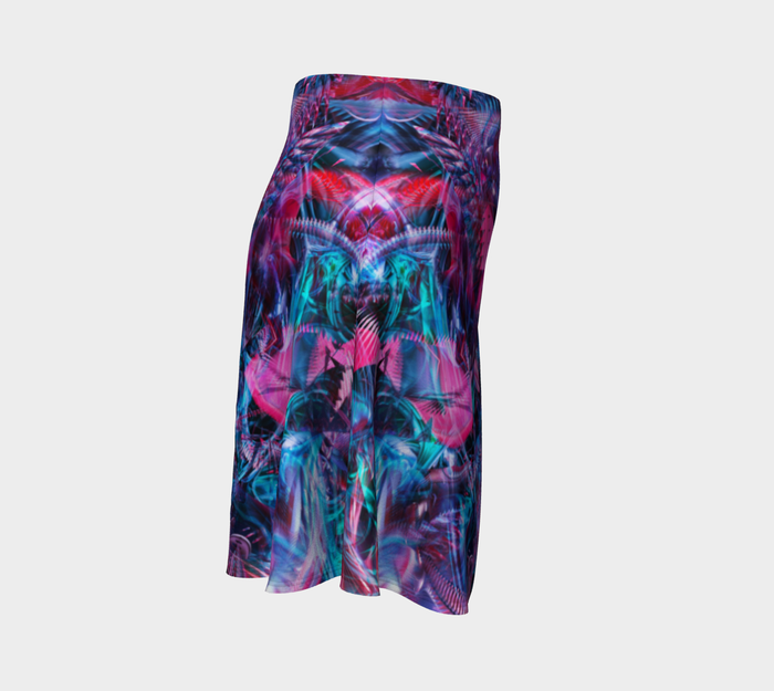 Creative Chaos High Waist Flare Skirt