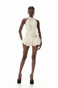 Creon Dot Backless Mini Dress