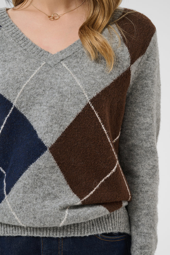 CRHope Knit Pullover Grey Melange
