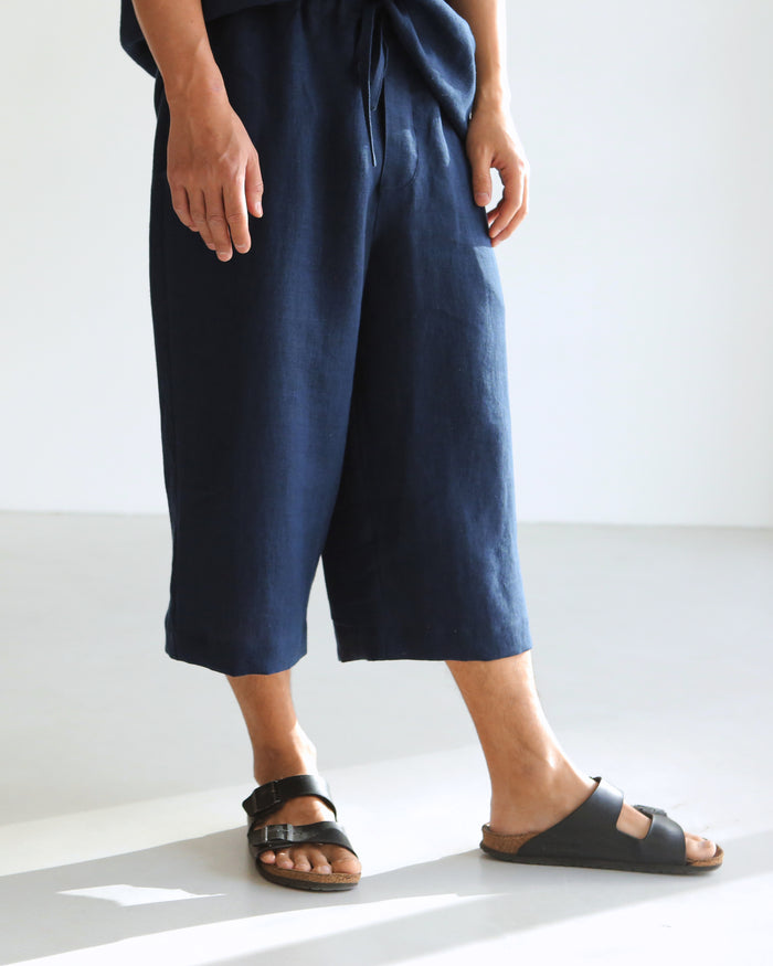 Cropped Wide-Leg Linen Pants WILLOW - IN STOCK
