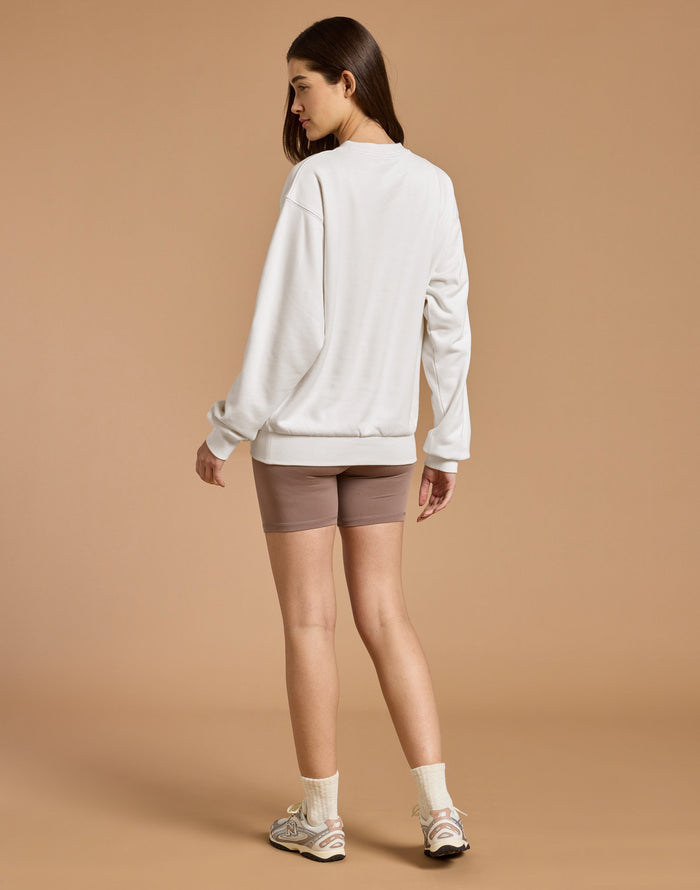 Daily Relaxed Fit Crew in Warm White