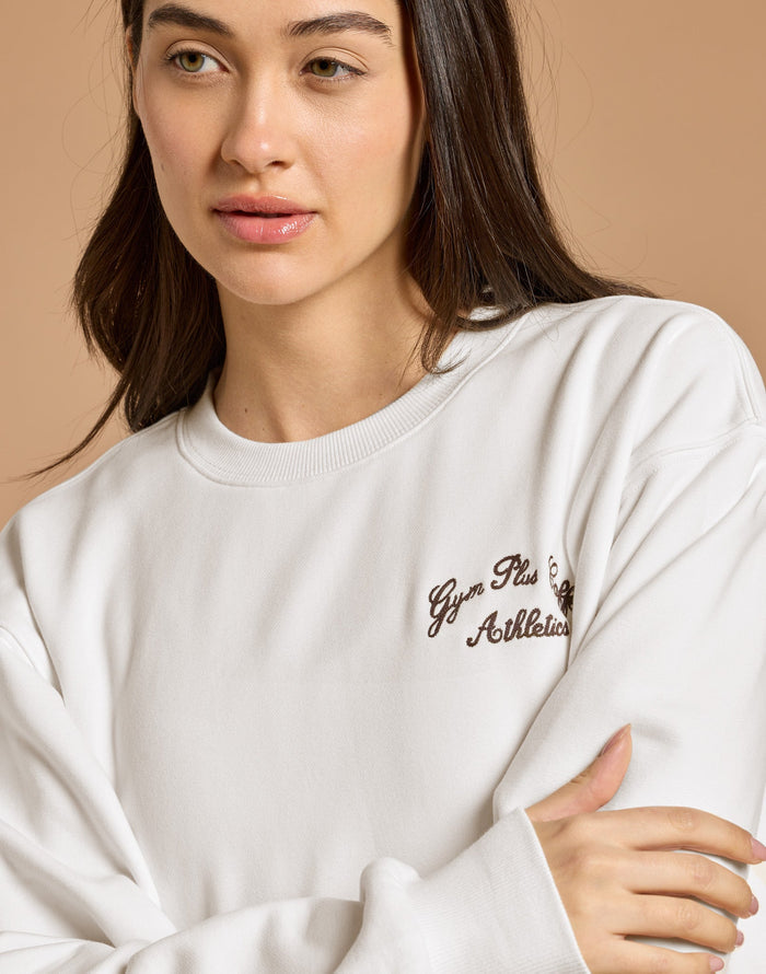 Daily Relaxed Fit Crew in Warm White