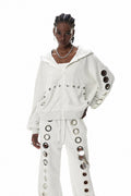Daniyal Eyelet Hooded Jacket