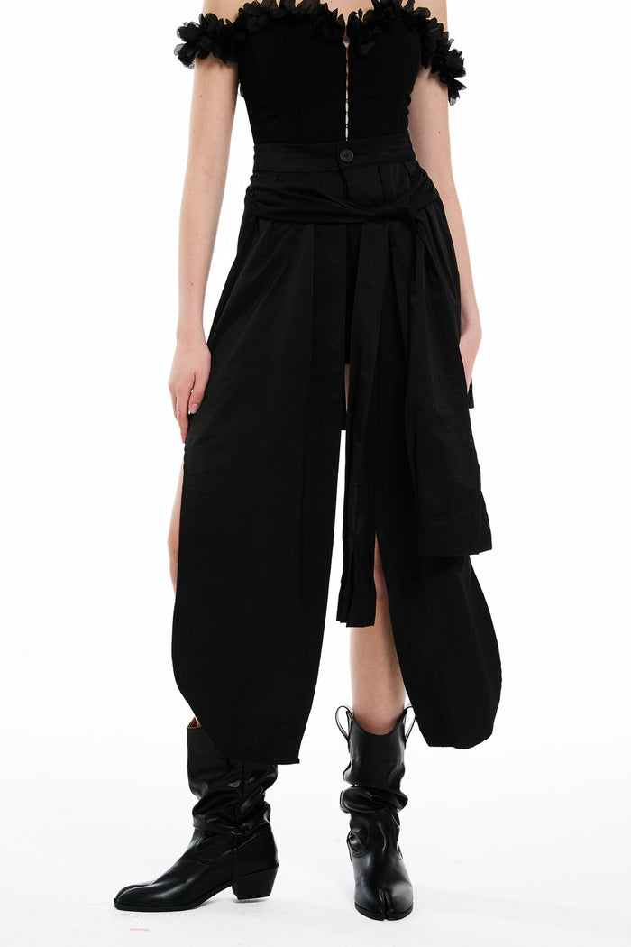 Darcey Asymmetric Fringe Skirt