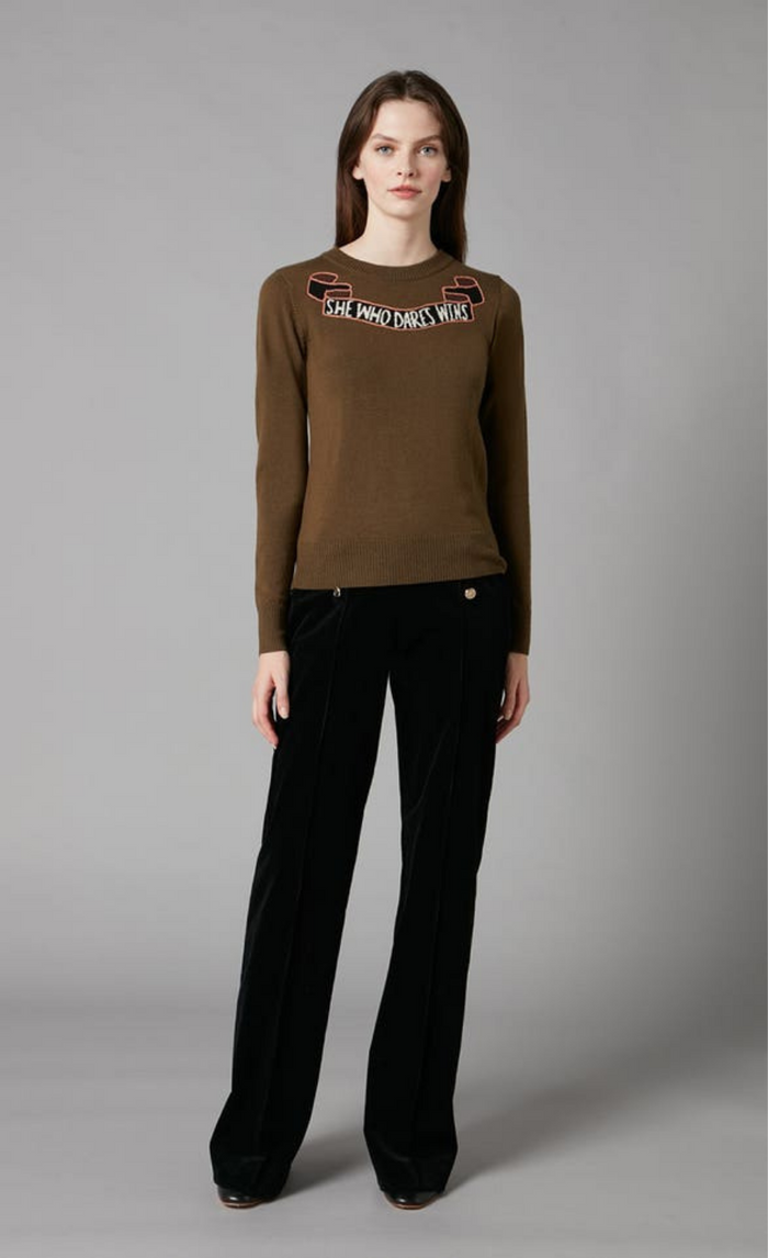 Dare Knit Jumper - Loden Green Mix
