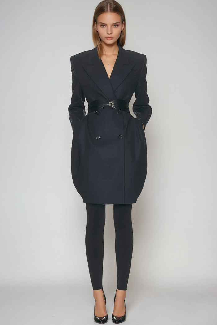Darshan Lapel Double Breasted Blazer