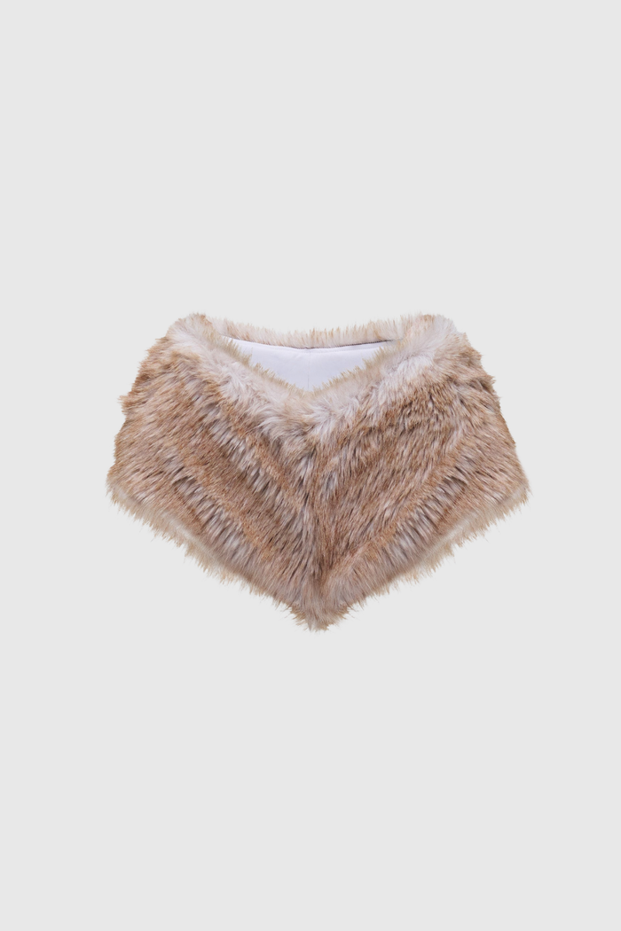 Datu Long Sleeve Crop Faux Fur Pants Set