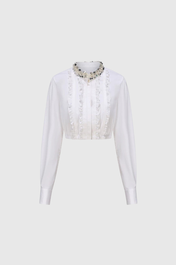 Dayaram Long Sleeve Crop Skirt Set