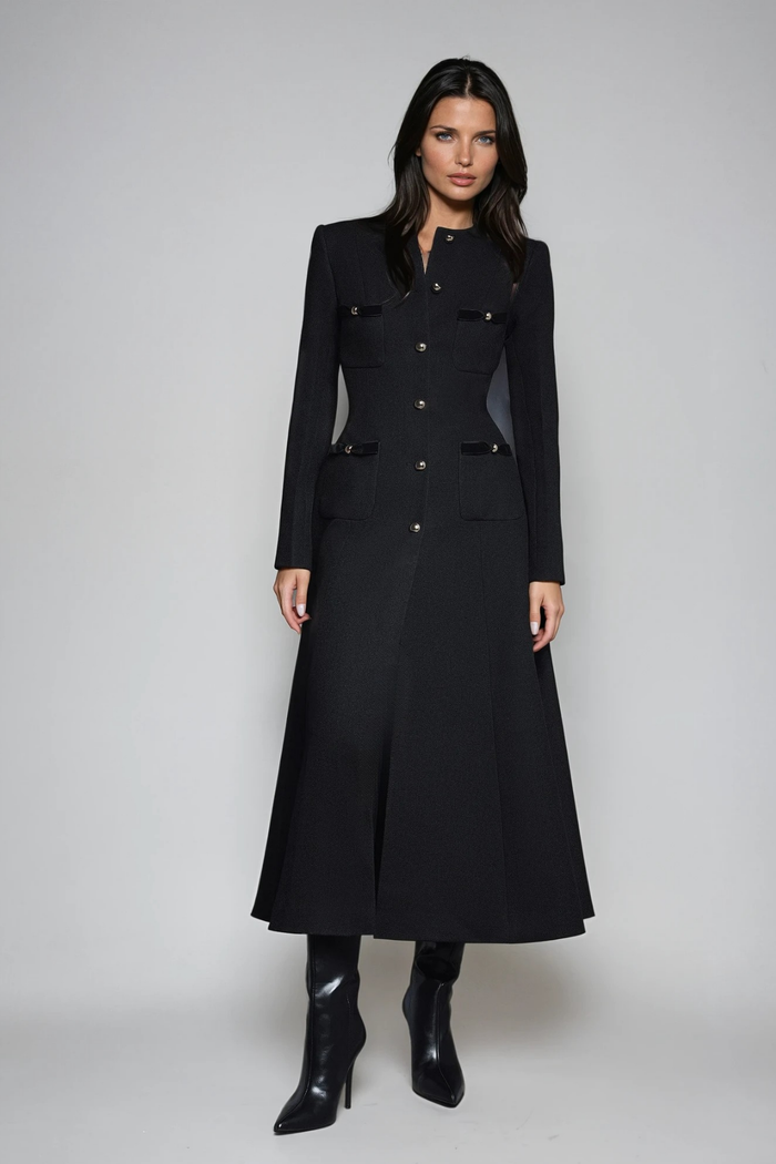 Dearbhla Long Sleeve Split Midi Dress