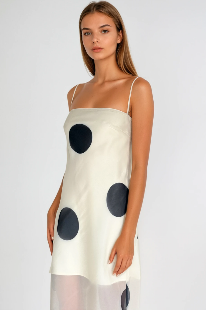 Debbi Spaghetti Dot Maxi Dress