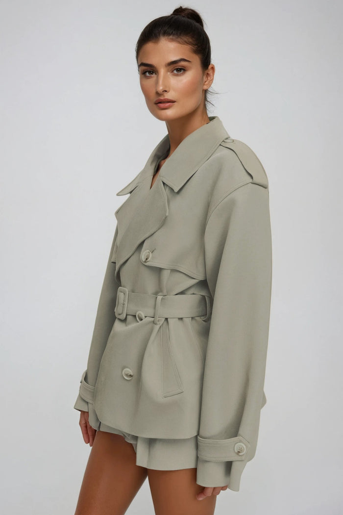 Dejana Trench Coat Pants Set