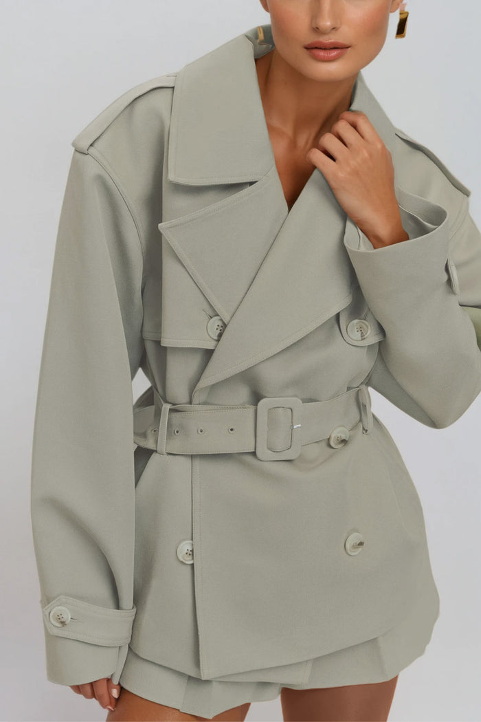 Dejana Trench Coat Pants Set